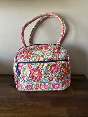Vera Bradley Bowler Bag Hope Garden Floral Quilted Double Handle Colorful Travel
